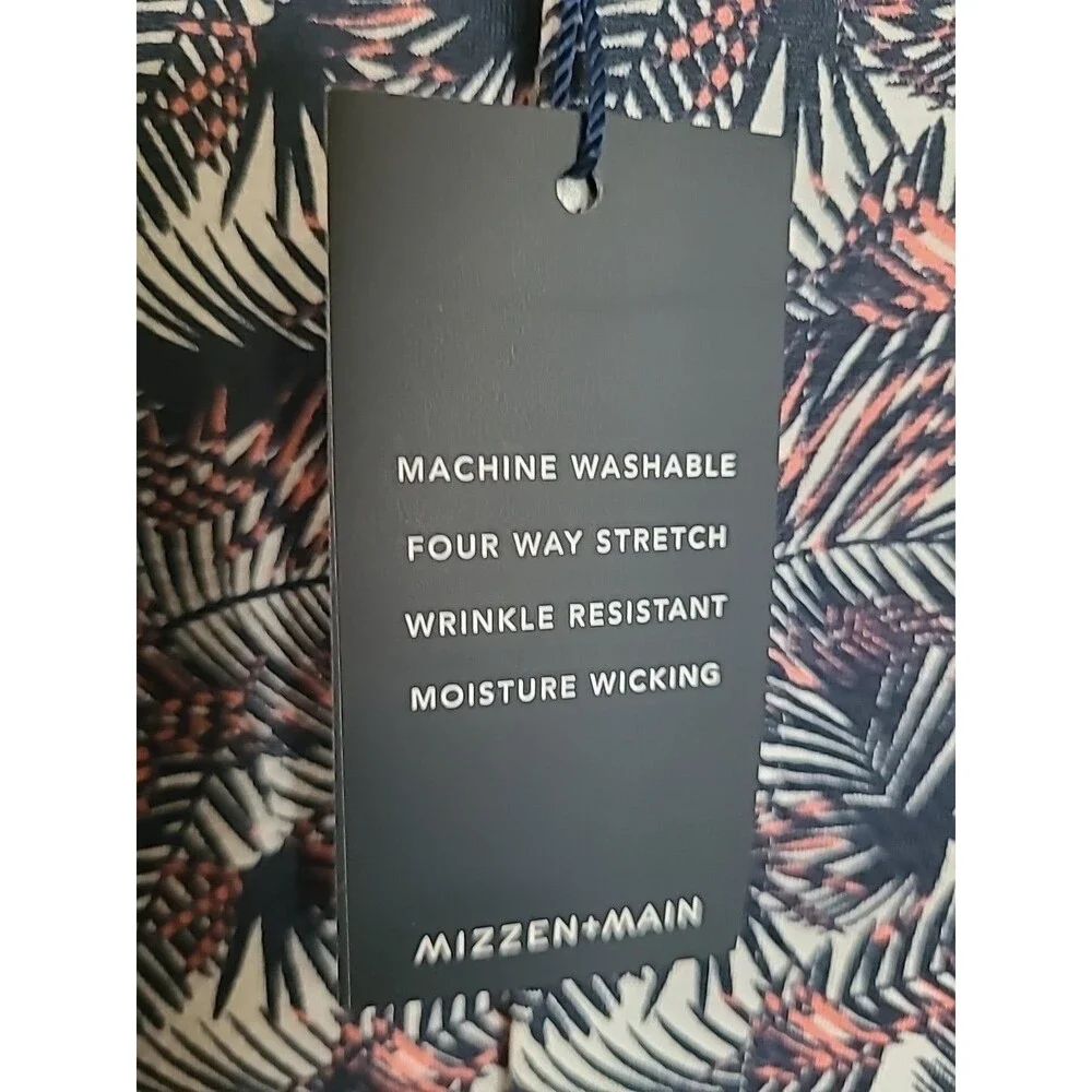 NWT Mizzen Main Halyard Performance Shirt Mens M Floral AOP Quick Dry Stretch